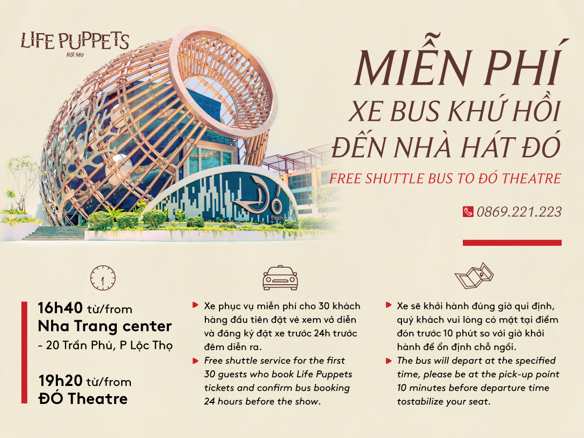 DỊCH VỤ MIỄN PHÍ ĐÓN TIỄN 2024: NHÀ HÁT ĐÓ - NHA TRANG CENTER